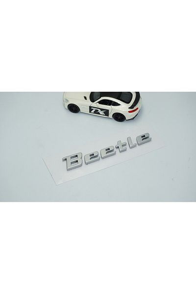 DK Tuning حقيبة أمتعة فولكس فاجن بيتل - ABS رمادي معدني، شعار حروف