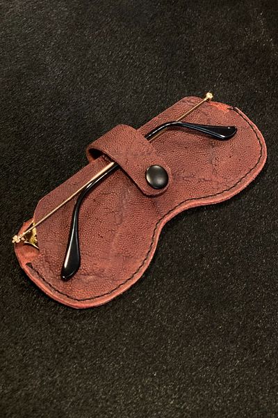 MAT Deri Genuine leather Reading Slim fit Glasses Case - Thin frame Design