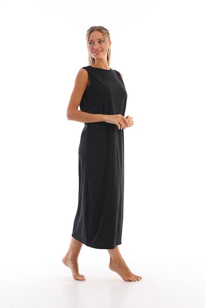 medipek Schwarzes, ärmelloses Kleid mit Unterrock