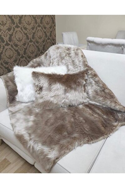 YILMAZHOME Plush Sofa Shawl (90 X 150 Size) - Mink