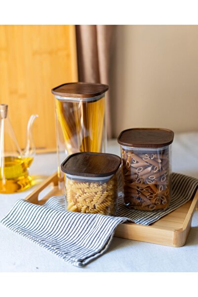 KaiHome 1720ml Capacity Vacuum Jar - Acacia