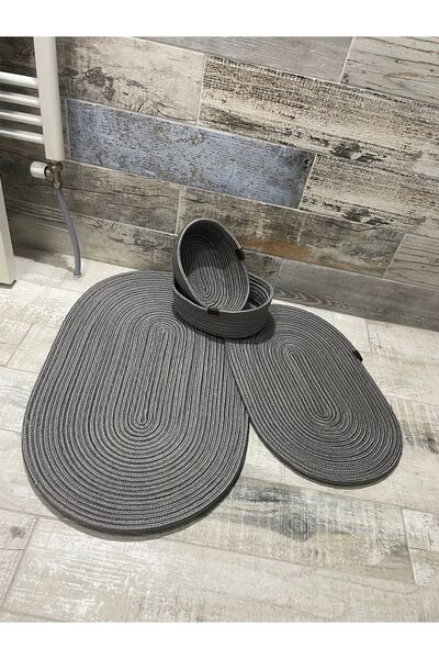 ERSU AHAT HOME DESİGN الجوت، الخوص، مجموعة سجادة الحمام، مجموعة سلة الحمام، مجموعة سجادة