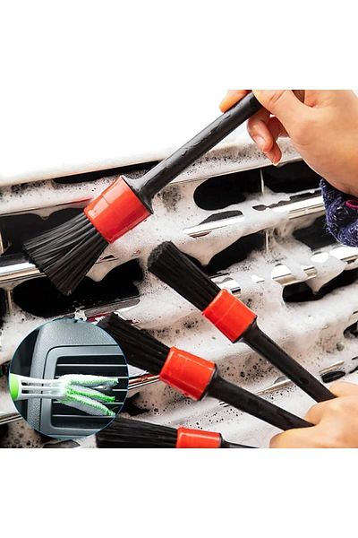 Webinay Home Detailed Cleaning Brush Set of 5 Vehicle Auto Car Cleaning Brush