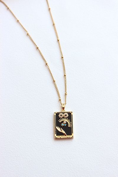 Dazzlecave Stainless 316L Steel Tarot Card Pendant - Anti-Allergic and Non-Tarnish