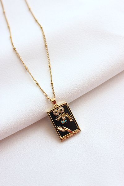 Dazzlecave Stainless 316L Steel Tarot Card Pendant - Anti-Allergic and Non-Tarnish