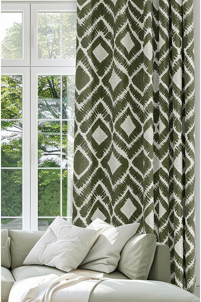 CANİLA Black Slit Proof Background Curtain - Abstract Pattern and Digital Printed 1St Quality Decorative Curtain