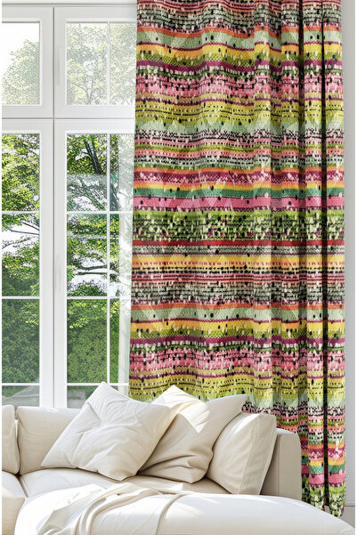 CANİLA BLACKOUT IŞIK GEÇİRMEZ FON PERDE. SOYUT DESENLİ FON PERDE. DİJİTAL BAS...