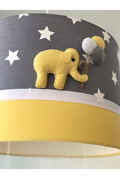 atölye ay ışığı Sarı Filli Kız Ve Erkek Bebek Odası Avize