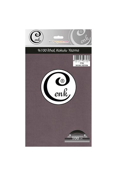 Cenk 100 Cm Warm Mink Colored Embroidery Writing - 770