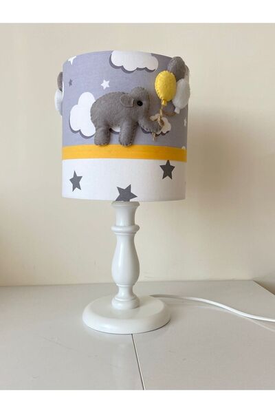 Leobabyroom Gray Star Patterned Yellow Striped Baby/Kid's Room - Cloudy and F...