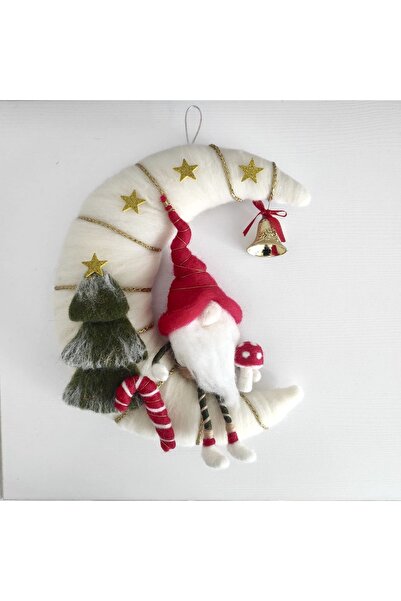 afralya home Peri kızı /gnome cüce Noel kapı süsü /yılbaşı kapı süsü /yeniyıl kapı süsü, Noel duvar süsü