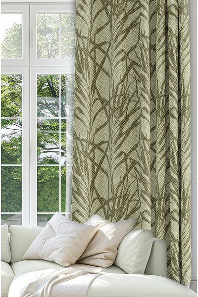 CANİLA Black Slit Proof Background Curtain - Abstract Pattern and Digital Printed 1St Quality Decorative Curtain