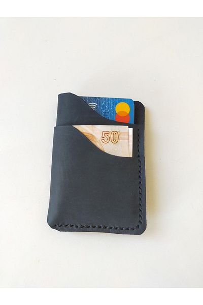 CGATELİER Γνήσιο δέρμα Χειροποίητη θήκη κάρτας παλάμης