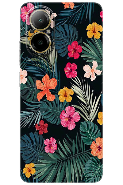 realme 12 Lite (RMX3890) Uyumlu Kılıf Desen Baskılı Silikon Çiçekler STK:632 ...