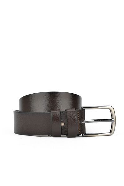 Ziya , Γνήσιο Δερμάτινο 4 cm Ανδρική Ζώνη 143980Z203 Καφέ