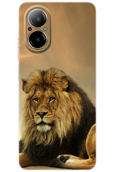 realme 12 Lite (RMX3890) Uyumlu Kılıf Desen Baskılı Silikon Kral Aslan STK:20...