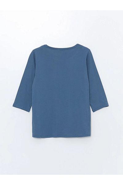 LC Waikiki LCW Grace - Tricou cu decolteu cu imprimeu floral pentru femei