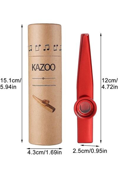 GMC MUSIC STORE Gmc Kutulu Kırmızı Renk Metal Kazoo