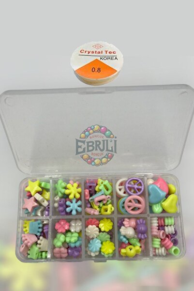 Ebruli Boncuk Set mekanih perli za pravljenje nakita (10 odjeljaka)