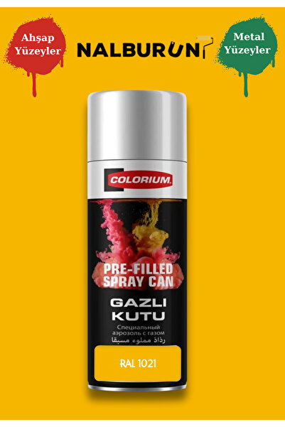 Colorium K7 Ral Renkleri 400 Ml Özel Doldurulmuş Selülozik Parlak Sprey Boya ...