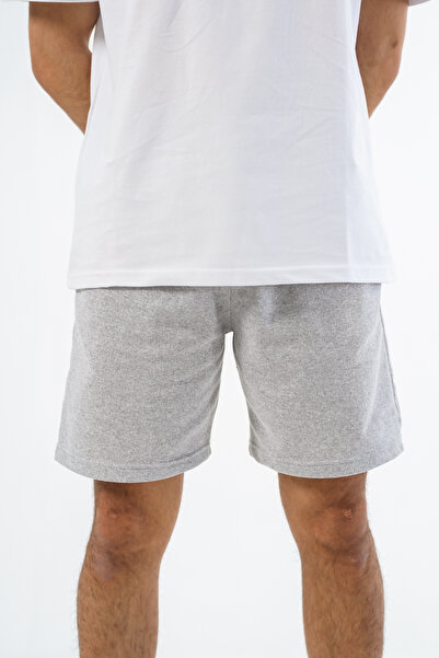 NAKRUF Gray Men's Shorts - Solid Color, Regular Fit