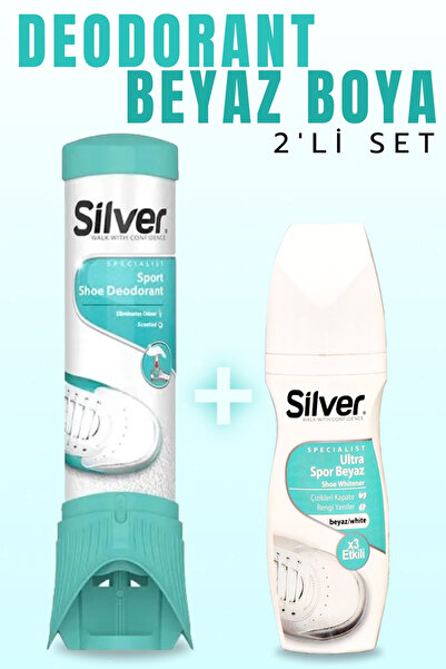 Silver Ayakkabı Deodorantı Koku Giderici Sprey Güçlendirilmiş Ultra Beyaz Spor Ayakkabı Boyası