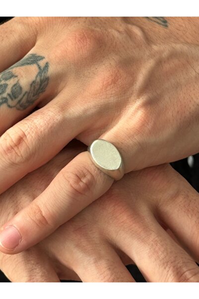 CAPO by Aytaç Yamaç Serçe Parmak Oval Üstü Düz Mühür Yüzük Ayarlanabilir Eski...