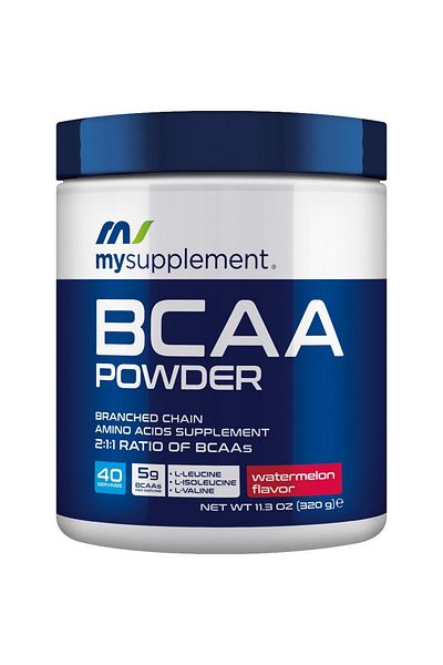 MYSUPPLEMENT Amino Acid Bcaa Powder Watermelon Flavored Bcaa - 320Gr - 40 Servings Branched Chain ​​Amino Acid