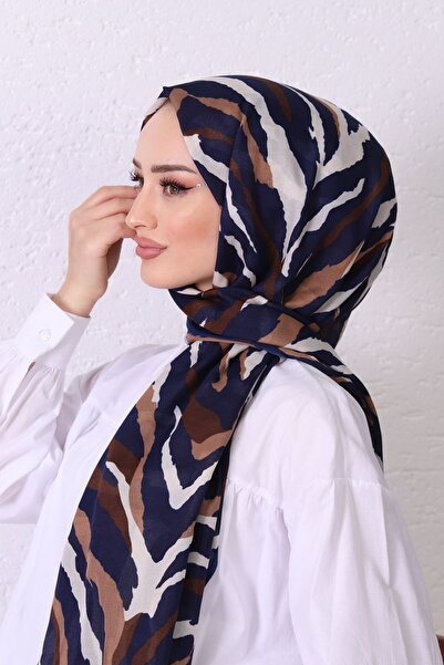 shalby Μαντήλι με μοτίβο Armin Μαντήλι Hijab Navy Blue