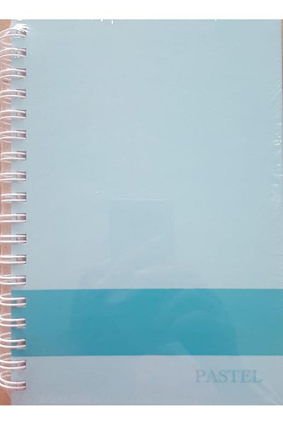 elma Caiet cu spirală cu copertă rigidă de 17x24 de culoare pastel - 120 de coli cu rigle
