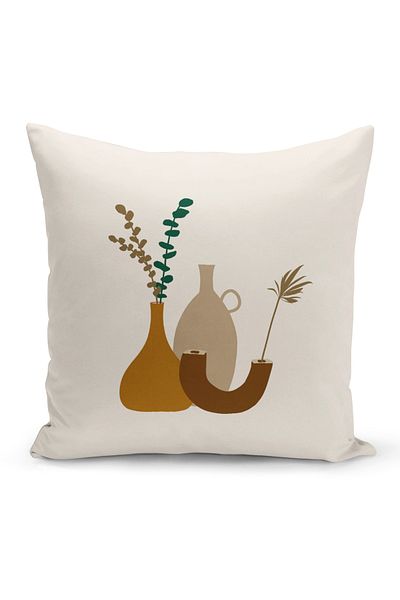 Bertille Home Minimalist Series Double Sided Digital Printed 4-Piece Throw Pillow Case Set (Minimalist Cover Set)
