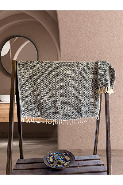 Peshtemalsan %100 Pamuk Diamond Püsküllü Peştemal, Banyo-plaj Havlu Takımı, H...