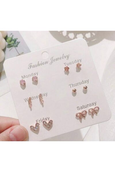 Queen B JewelryCo Haftalık Küpe Seti