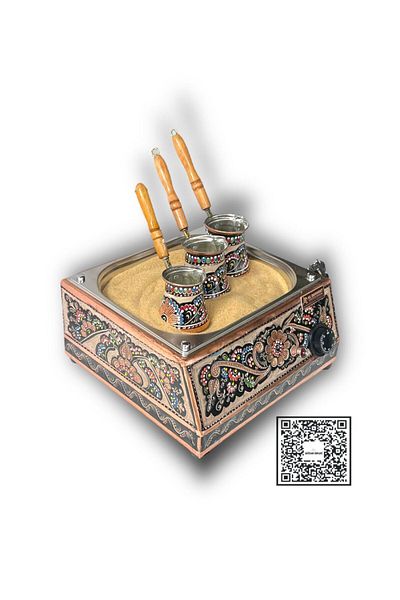 Ardıç Endüstriyel Turkish Coffee Sand Machine and Coffee Pot Set - 34*35*16