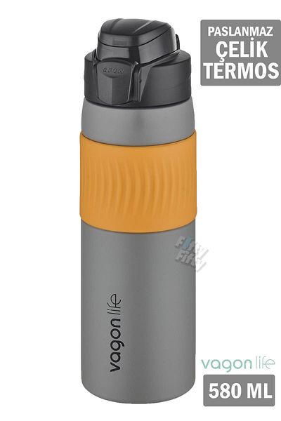 Vagonlife Comfortable 580 ML Steel Thermos - Non-Slip Body FFVGN031580ML