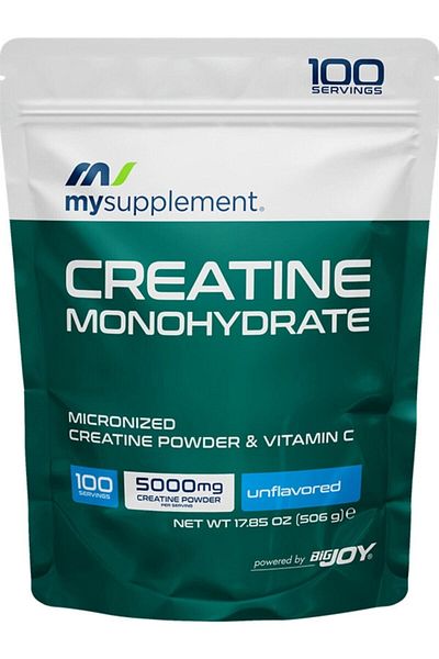 MYSUPPLEMENT Creatine Monohydrate - 200 Mesh, 506 gr Doypack, 100 Serve, 100% Micronized Amino Acid