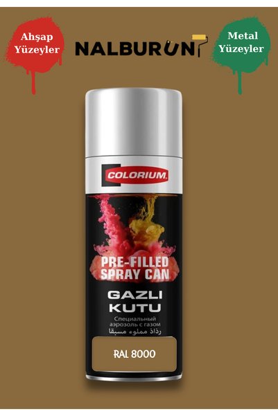 Colorium K7 Ral Renkleri 400 Ml Özel Doldurulmuş Selülozik Mat Sprey Boya Ral...