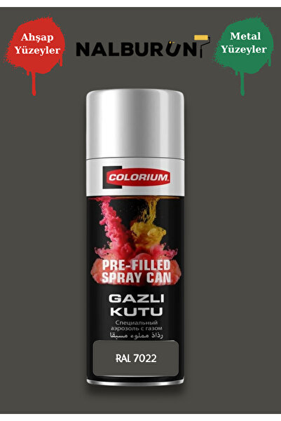 Colorium K7 Ral Renkleri 400 Ml Özel Doldurulmuş Selülozik Mat Sprey Boya Ral...