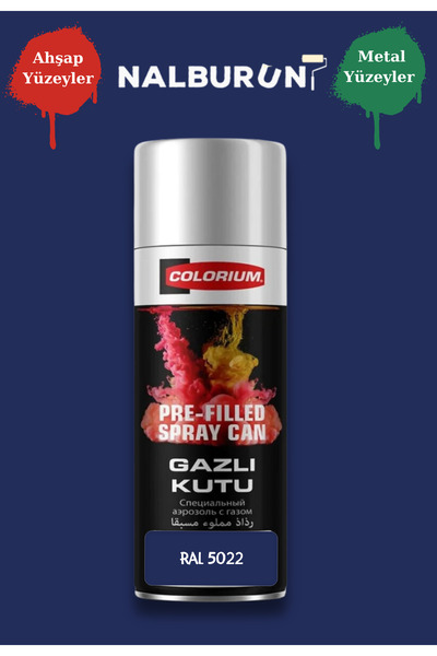 Colorium K7 Ral Renkleri 400 Ml Özel Doldurulmuş Selülozik Mat Sprey Boya Ral...