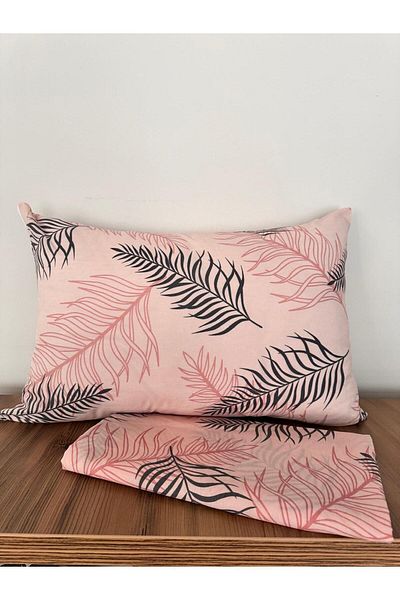 üntaş Feather Patterned Single Elasticless Sheet and Pillowcase - 1 Piece