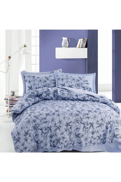 Marie Claire Комплект завивки Clelia Blue Cotton King Size