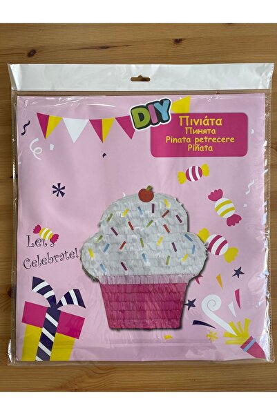 SEBSMADE Cupcake Pembe Doğum Günü Büyük Boy Pinyata