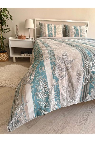 üntaş Single Double Sided Duvet Cover and Pillowcase Set
