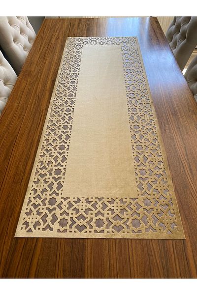 NURHAN HOME COLLECTION Ορθογώνιο Seljuk Model Gold Color Table Runner