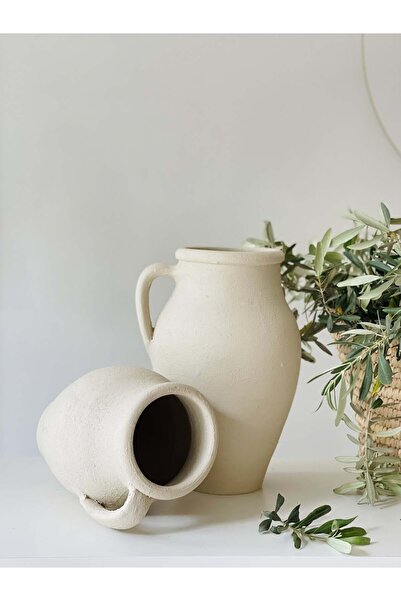 Allegorie.Co Limera 2li Tek Kulplu Vazo Dokulu Mat Krem