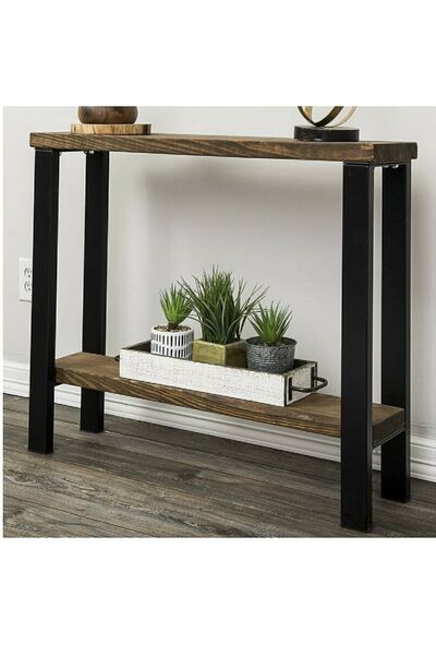 UmutHomeDesing Metal Ayaklı Masif Ahşap Dresuar