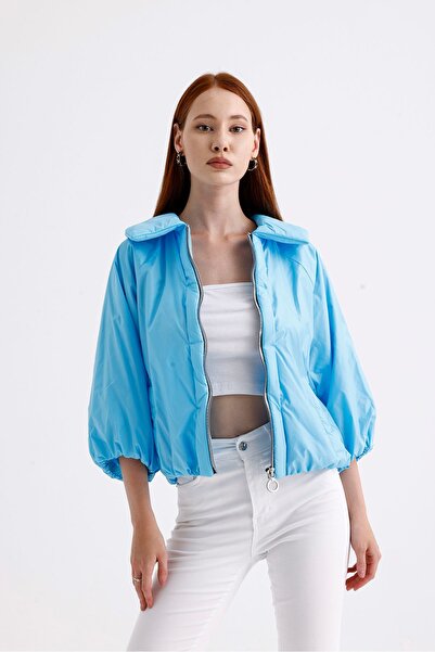 DOLCEBELLA Kadın Mavi Bomber Şişme Mont