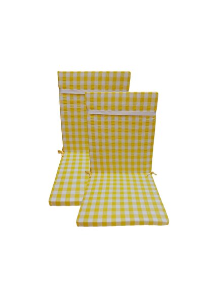 GÜLLÜCE HOME 2'li pötikare*fermuarlı*sünger dolgulu*arkalıklı*sandalye minderi