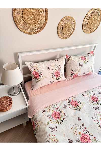 üntaş Single Double Sided Duvet Cover and Pillowcase Set