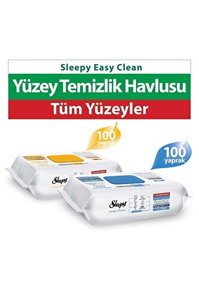 Sleepy Easy Clean Arap Sabunu Çamaşır Suyu Katkılı Yüzey Temizlik Havlusu&men...